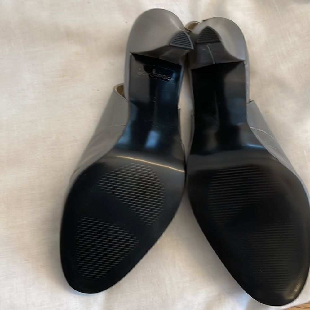 PETER KAISER GREY LEATHER PLATFORM SANDALS.  NEW - Picture 4 of 9